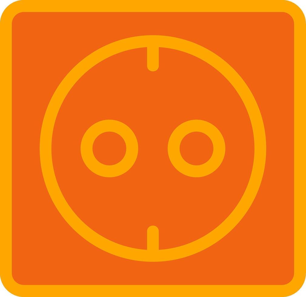 Socket Orange Filled Icon vector