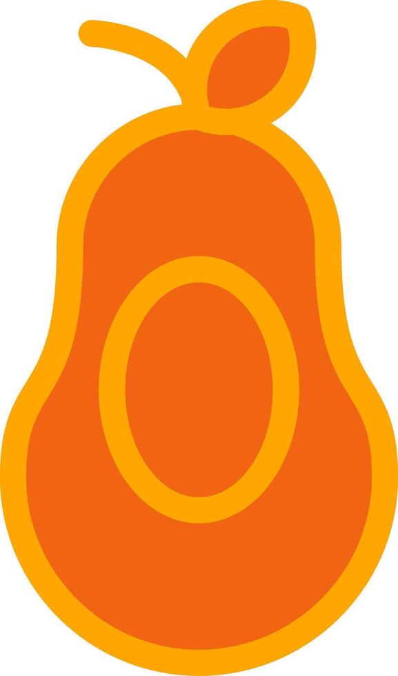 Avocado Orange Filled Icon vector