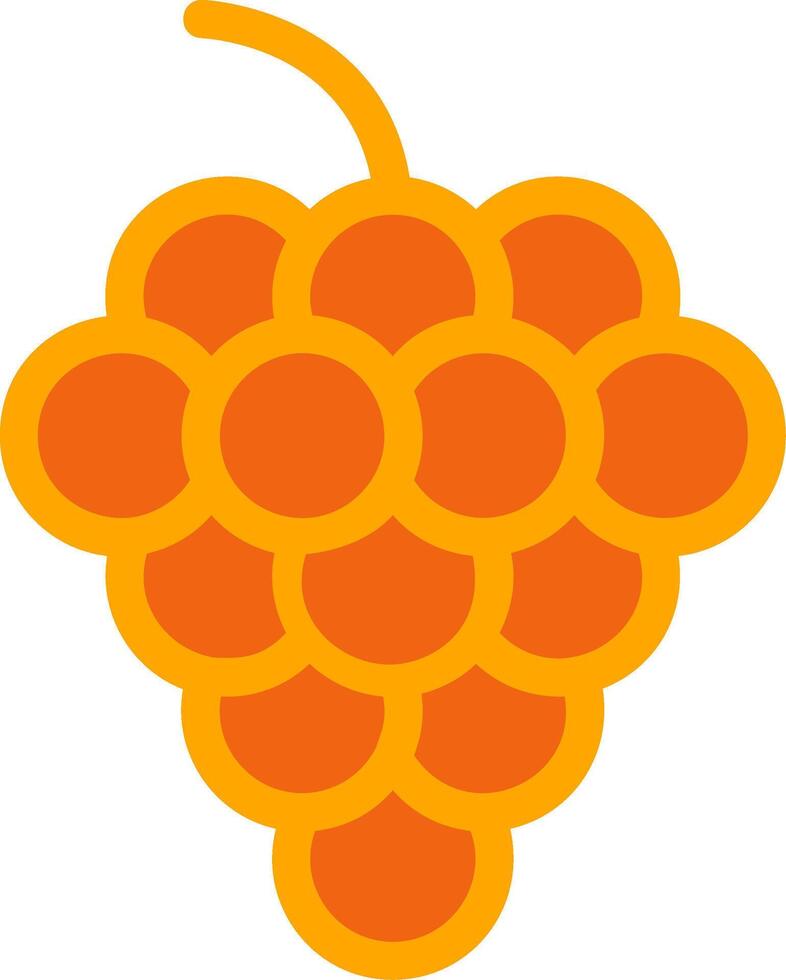 Grapes Orange Filled Icon vector