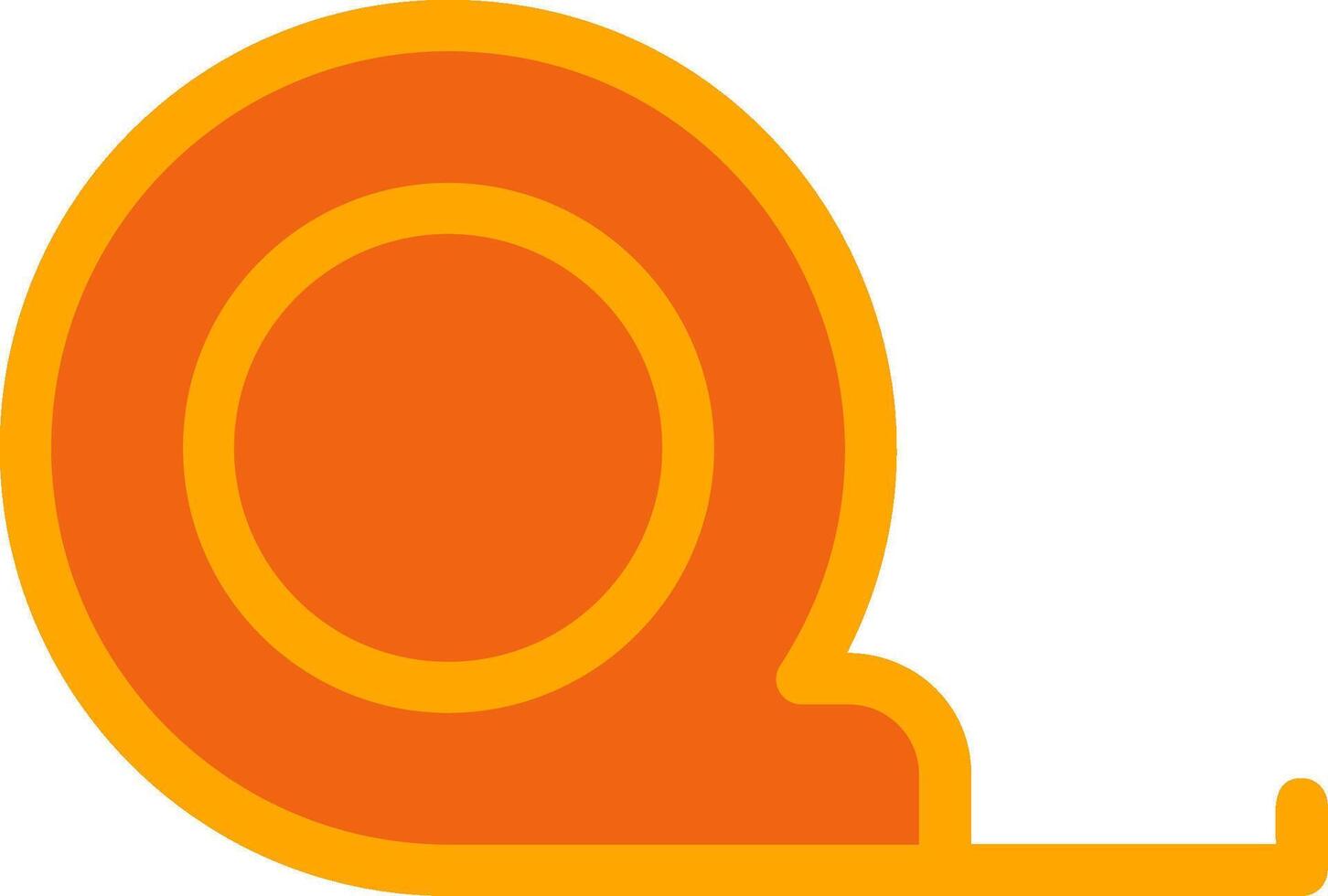 Measure Tape Orange Filled Icon vector