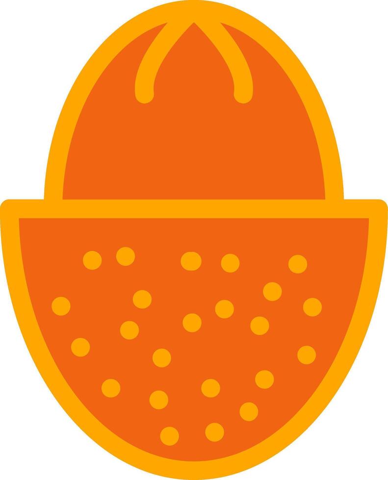 Lychee Orange Filled Icon vector