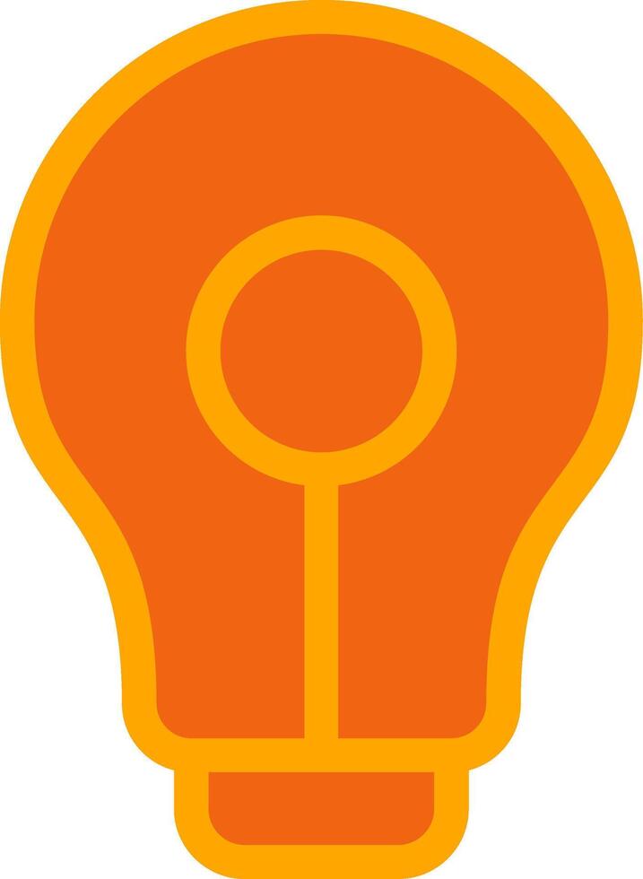Lightbulb Orange Filled Icon vector