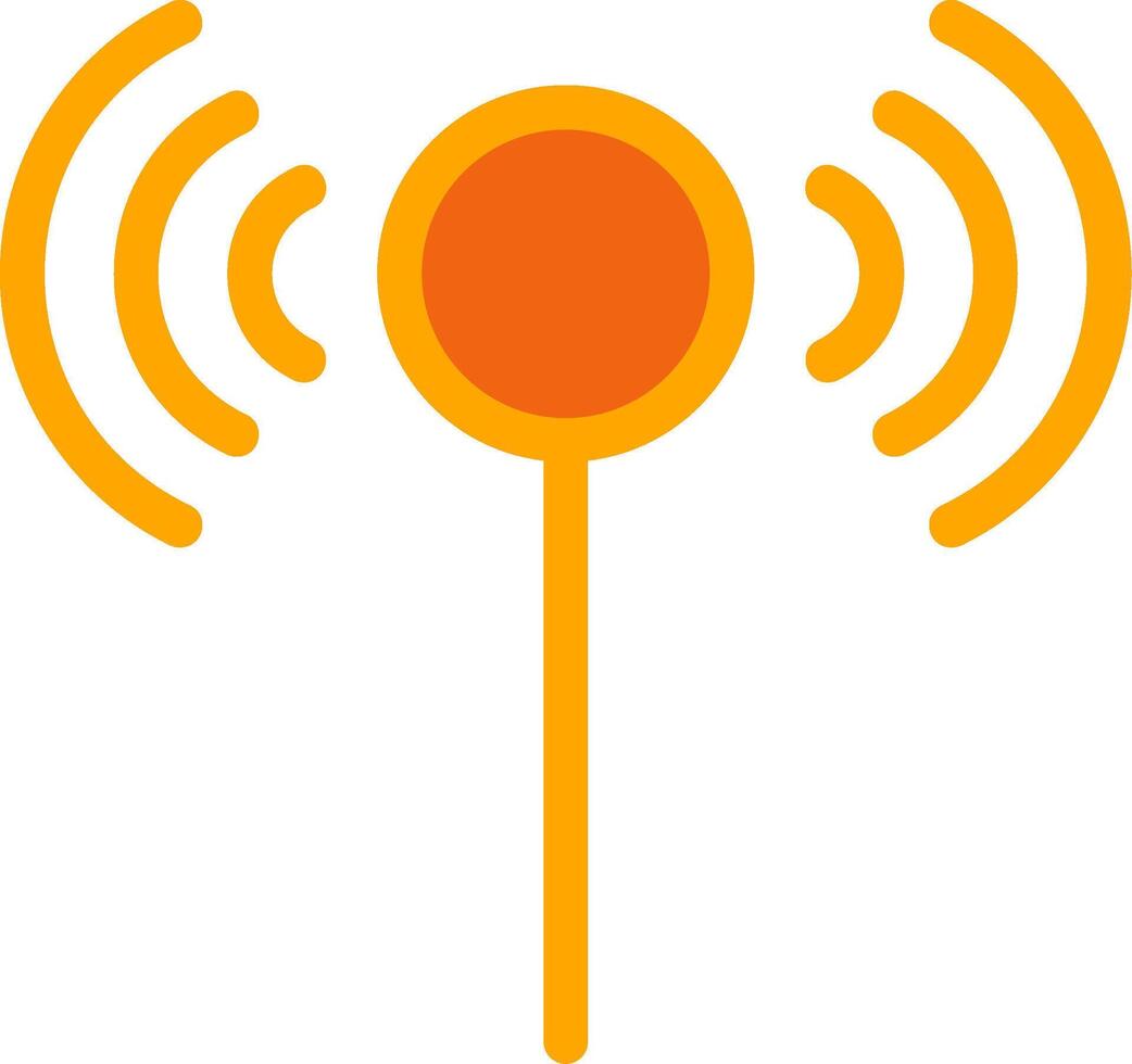 3Signal Orange Filled Icon vector