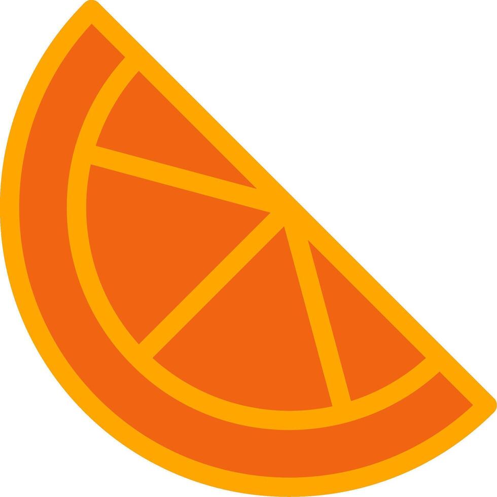Orange Slice Orange Filled Icon vector