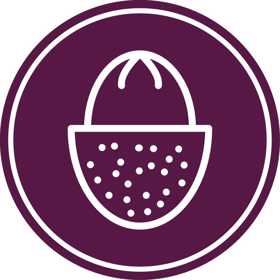 Lychee Line Circle Icon vector