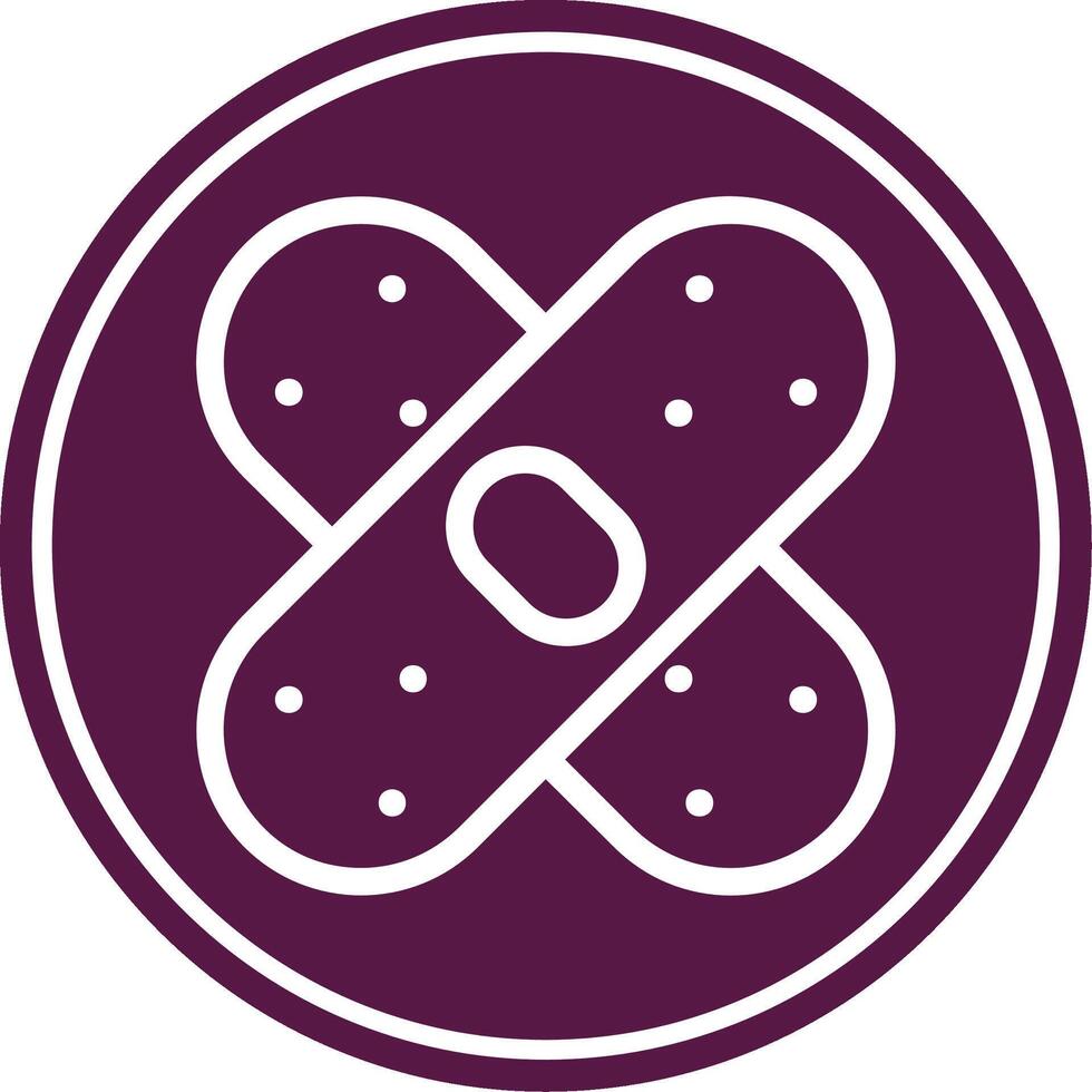 Bandage Line Circle Icon vector