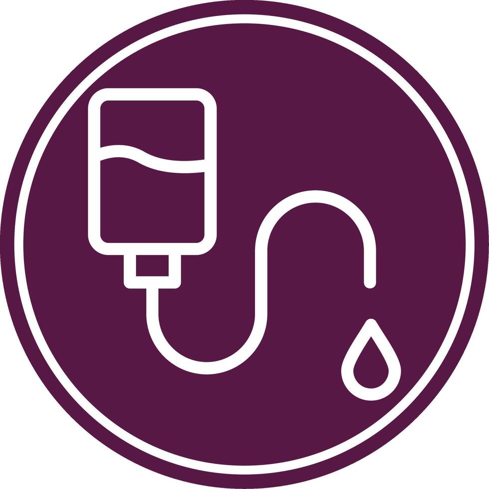 Infusion Line Circle Icon vector
