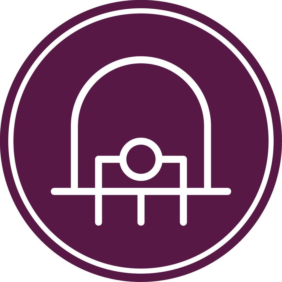 Diode Line Circle Icon vector