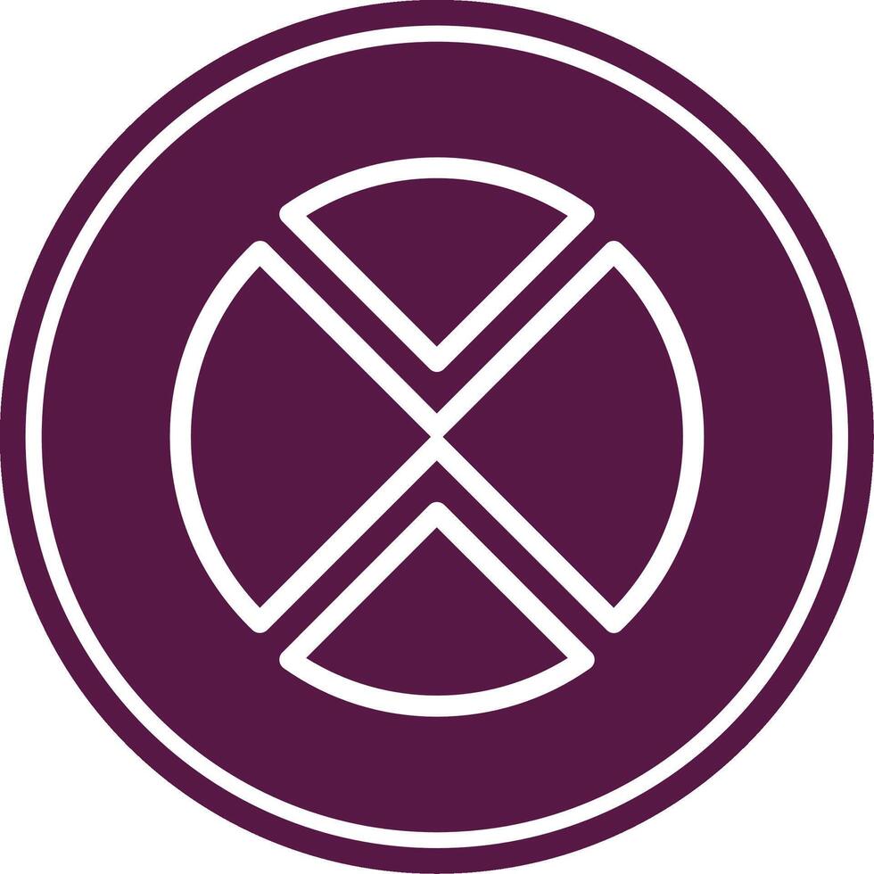 Pie Chart Line Circle Icon vector