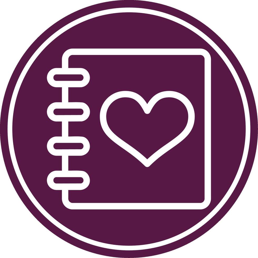 Notebook Line Circle Icon vector