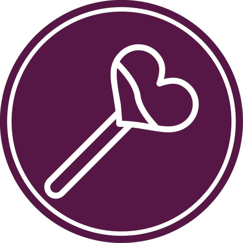 Lollipop Line Circle Icon vector