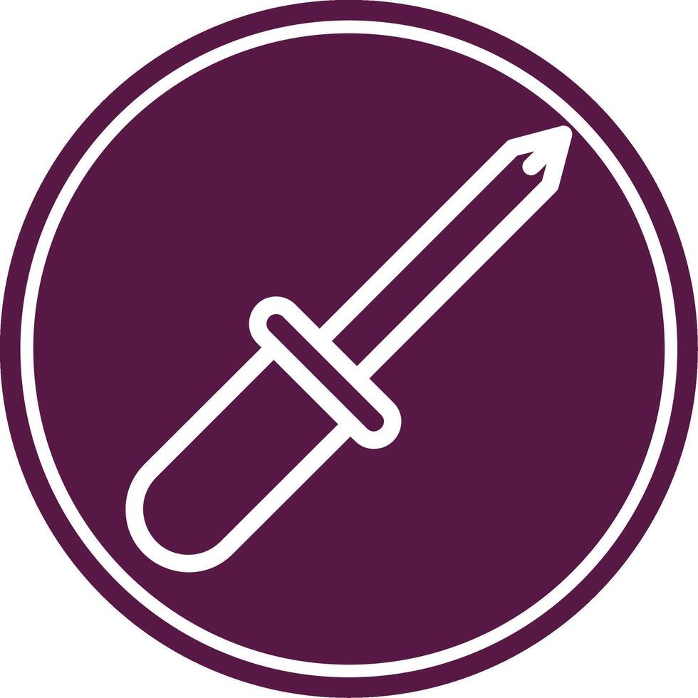 Screwdriver Line Circle Icon vector