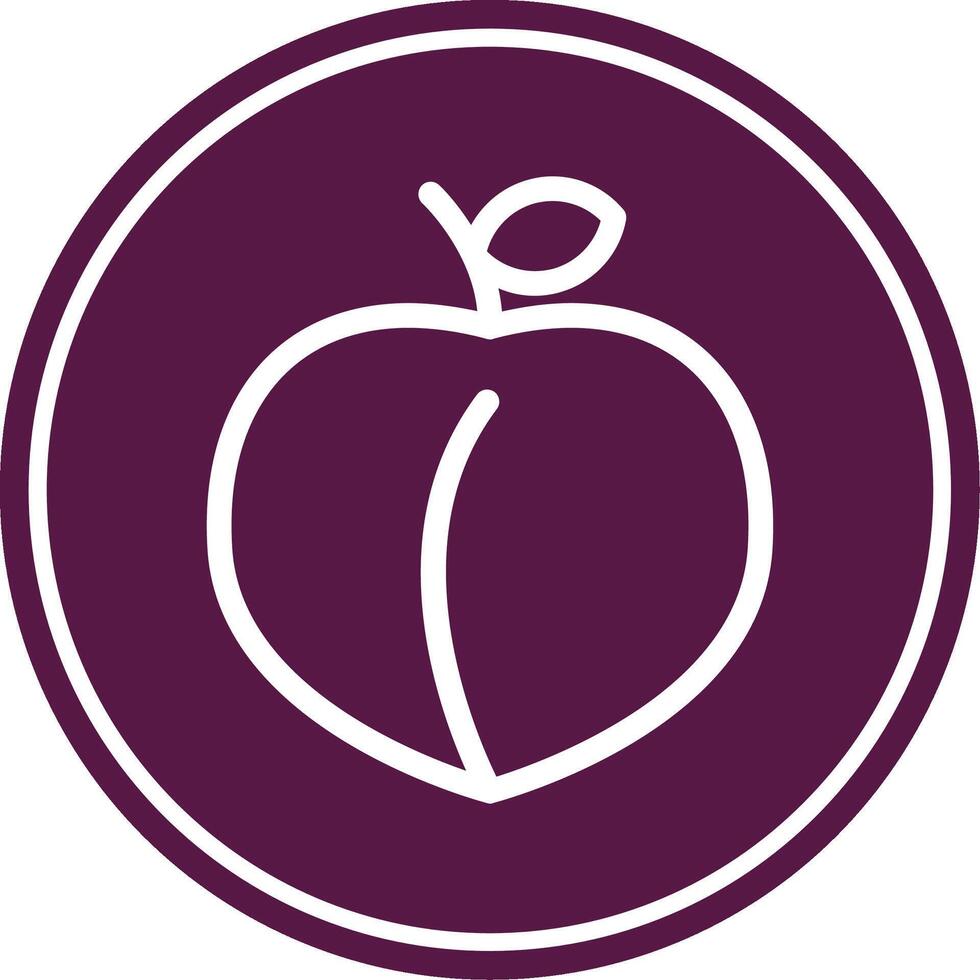 Peach Line Circle Icon vector