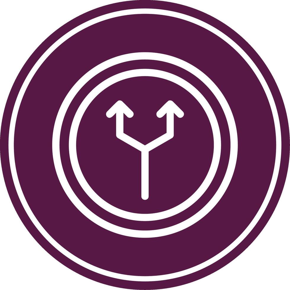 Junction Line Circle Icon vector