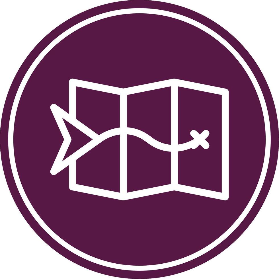 Navigate Line Circle Icon vector