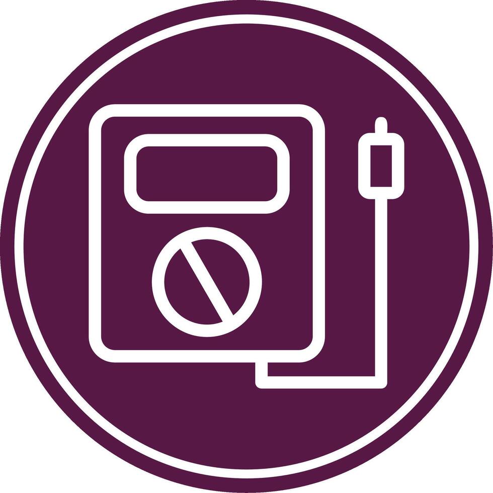 Tester Line Circle Icon vector
