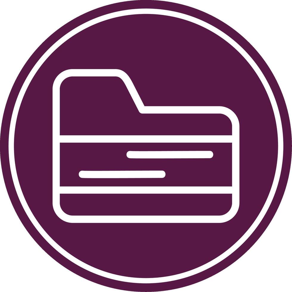 Folder Line Circle Icon vector