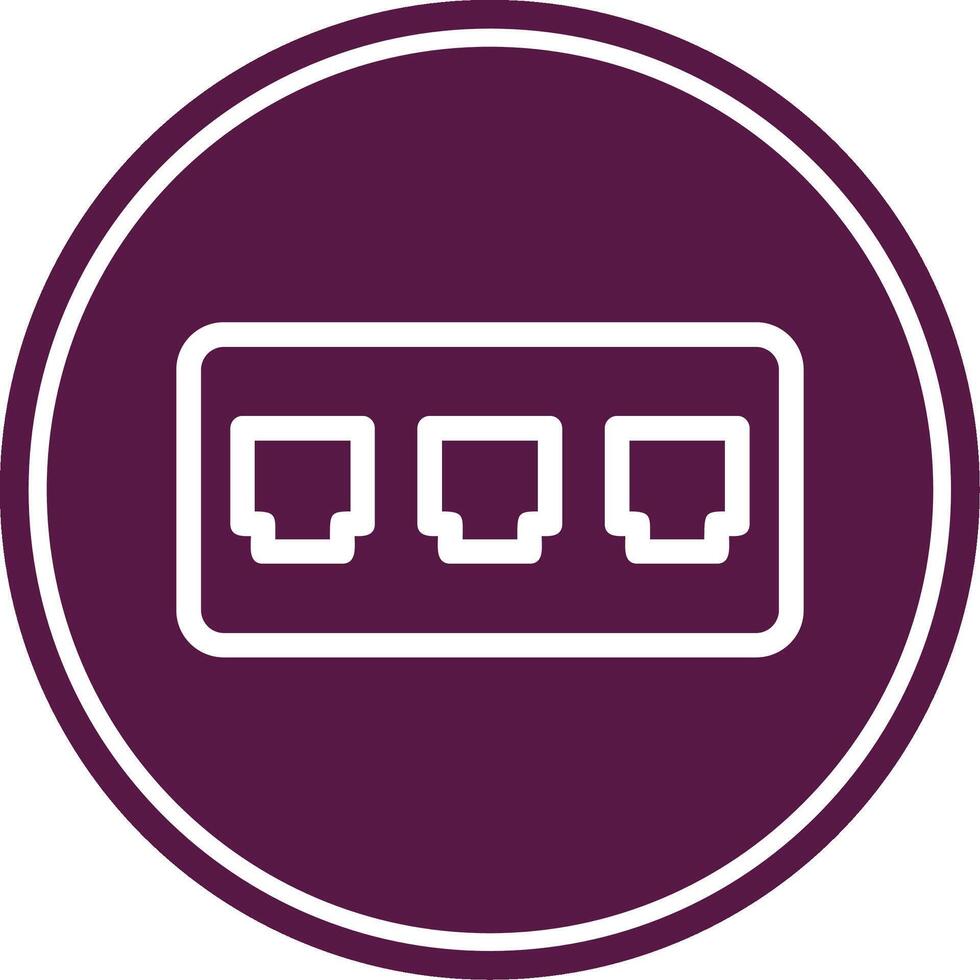 Fuse Box Line Circle Icon vector
