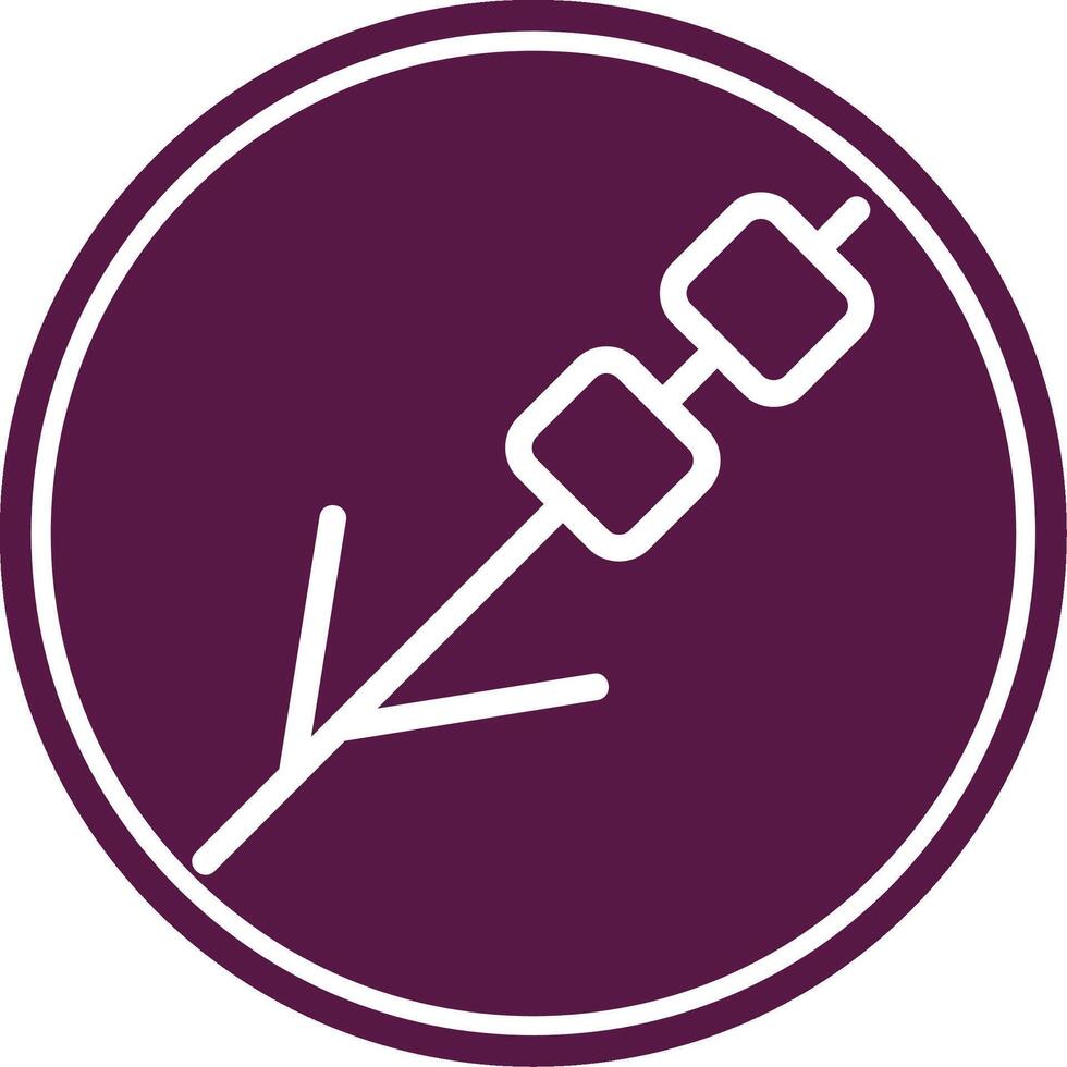 Marshmellow Line Circle Icon vector