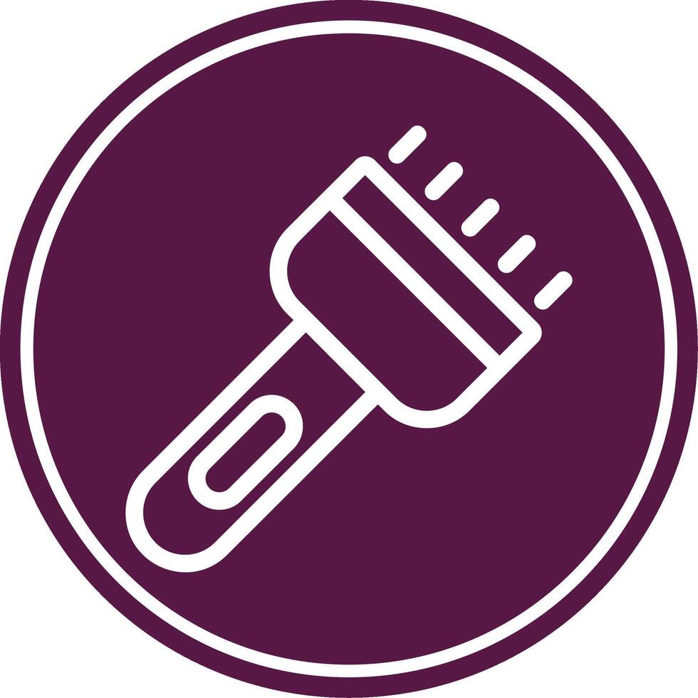 Flash Light Line Circle Icon vector