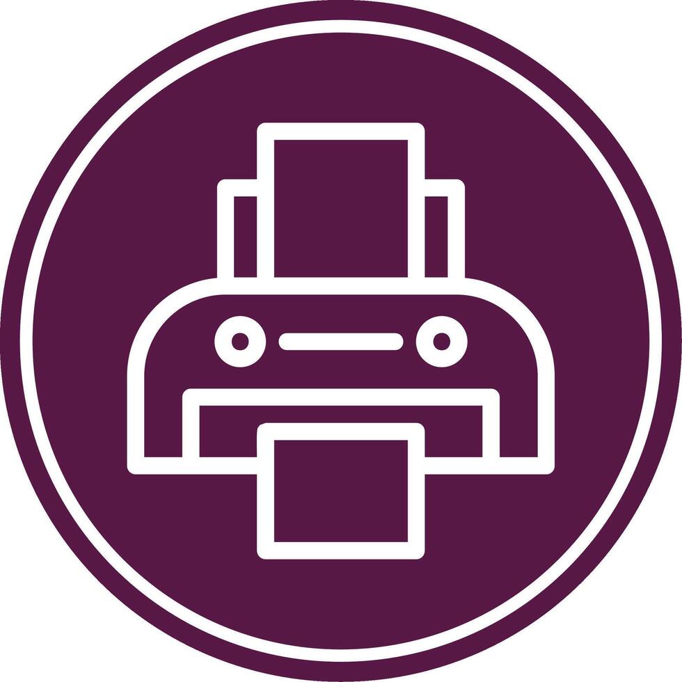Fax Line Circle Icon vector