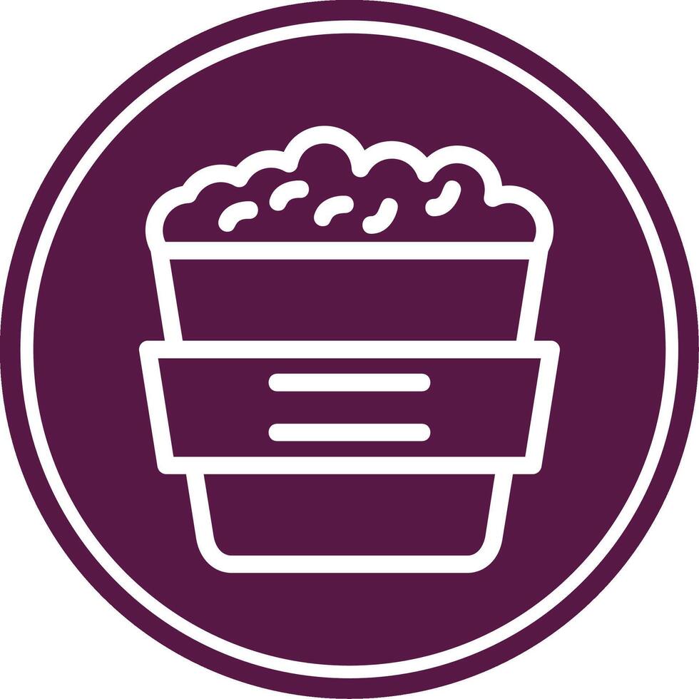 Popcorns Line Circle Icon vector