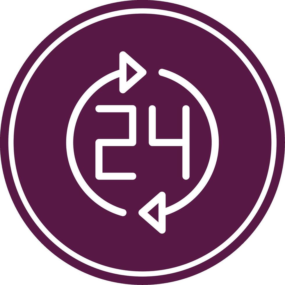 Hours Line Circle Icon vector