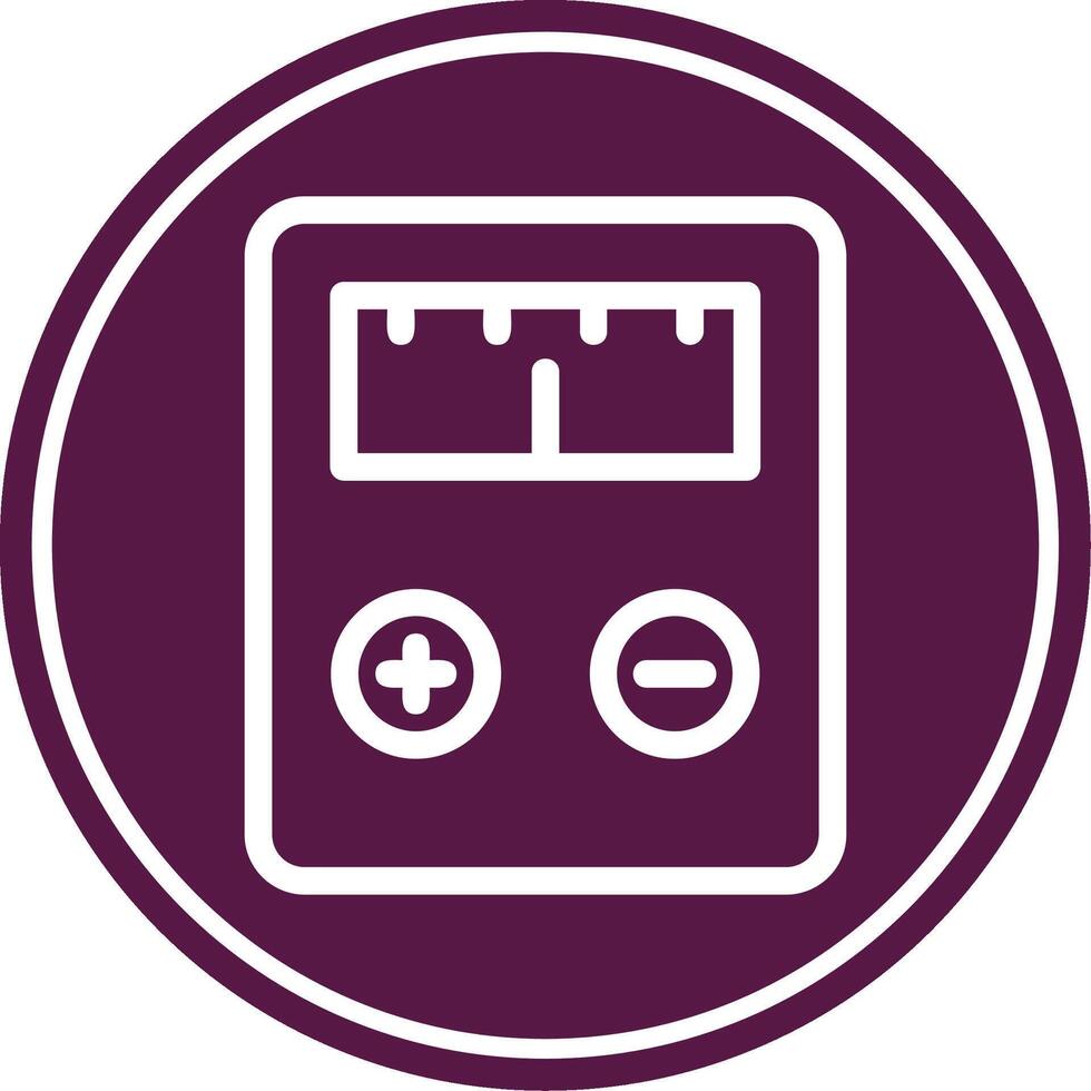 Voltmeter Line Circle Icon vector