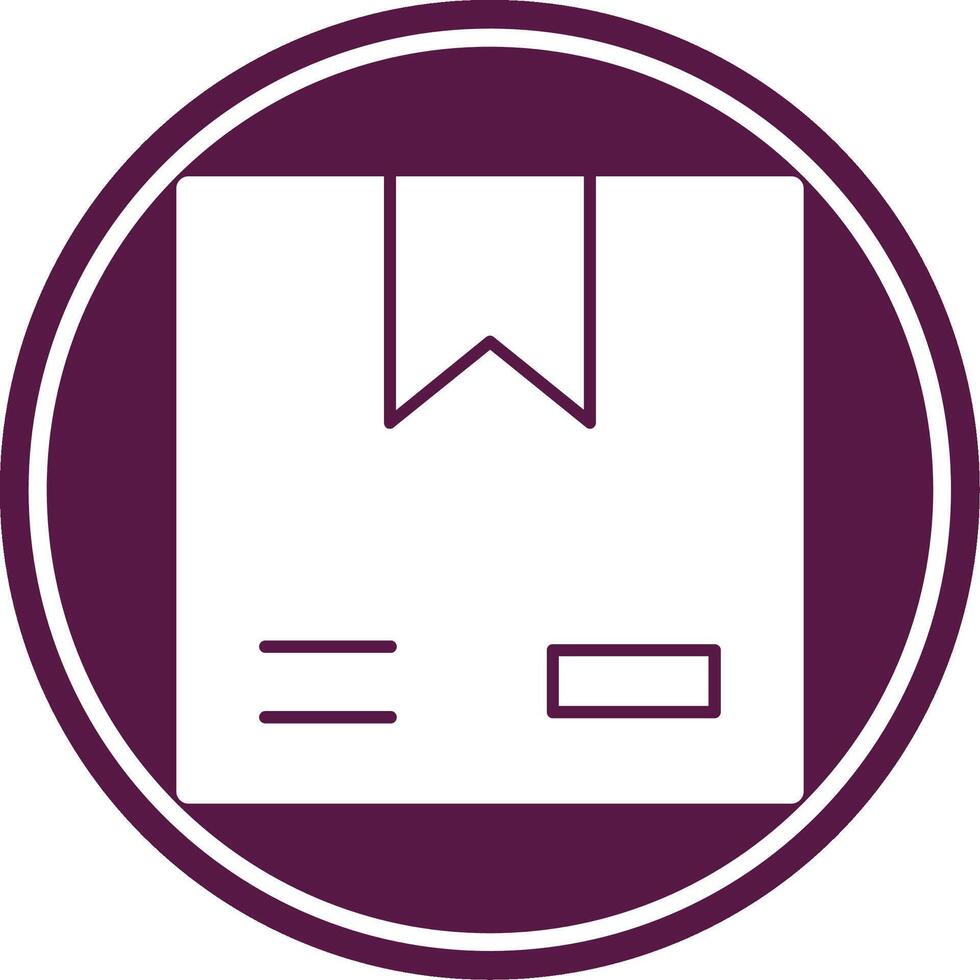 Box Glyph Circle Icon vector