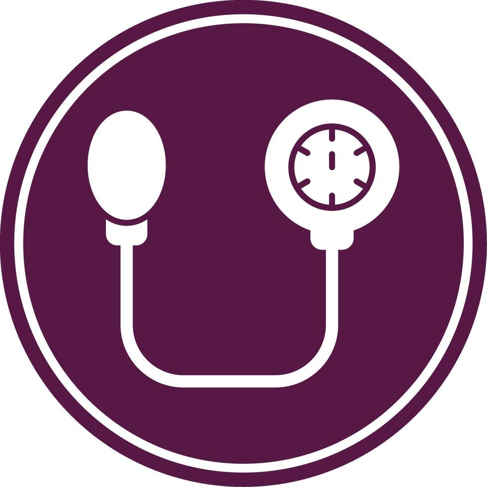Blood Pressure Guage Glyph Circle Icon vector