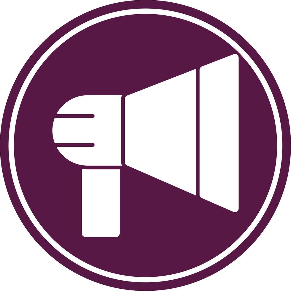 Mega Phone Glyph Circle Icon vector