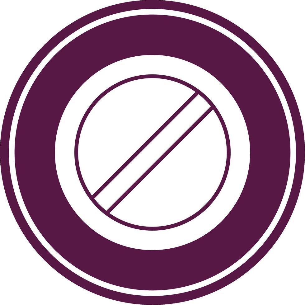 Forbidden Glyph Circle Icon vector