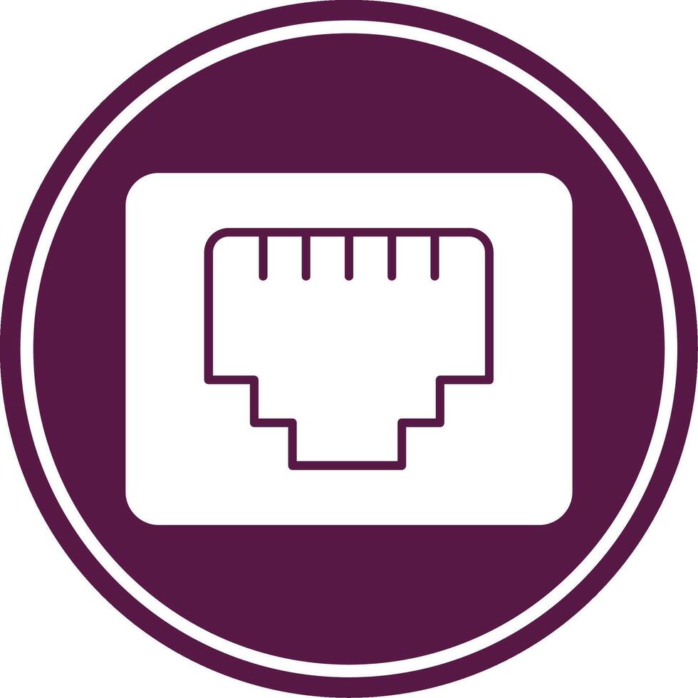 Rj Glyph Circle Icon vector