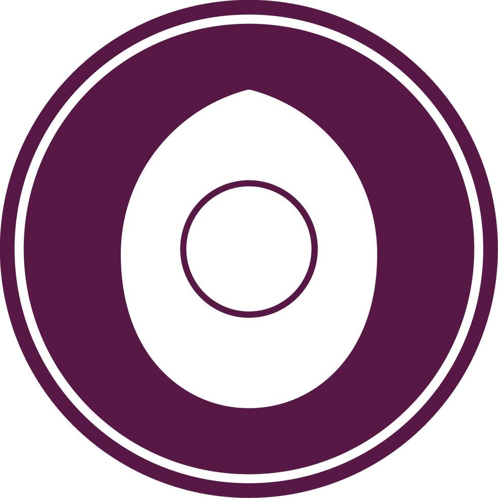 Boild Egg Glyph Circle Icon vector