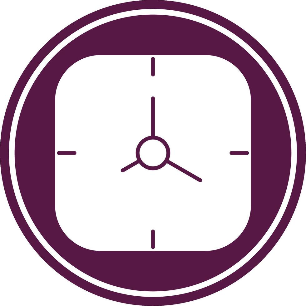 Clock Glyph Circle Icon vector