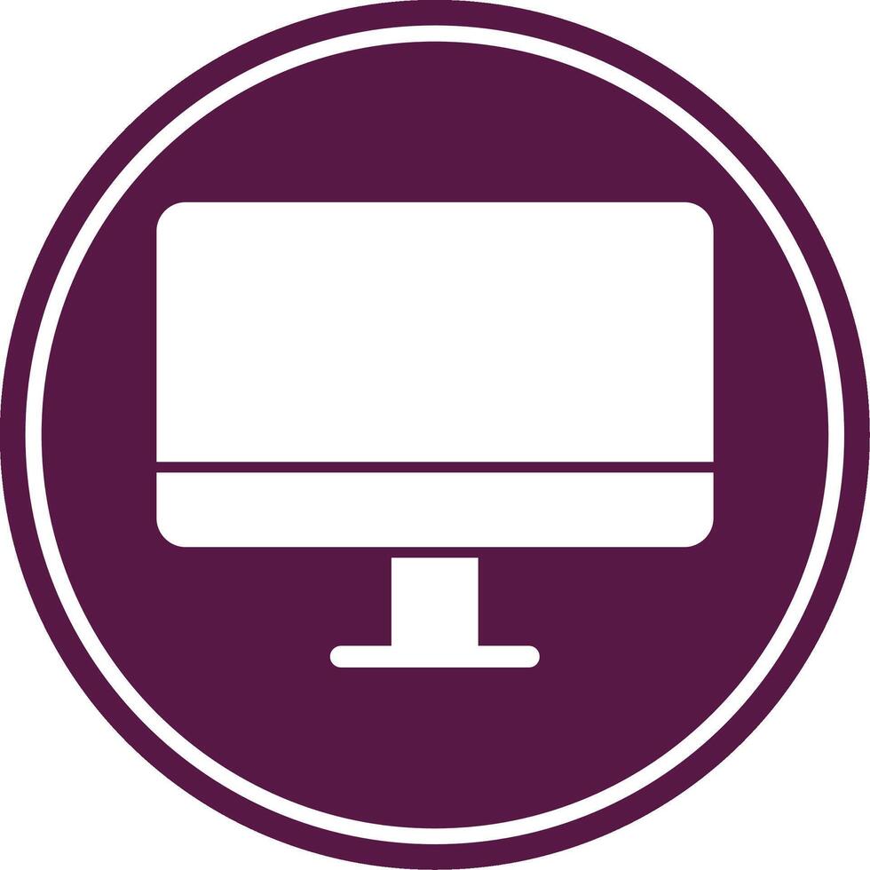 Computer Glyph Circle Icon vector