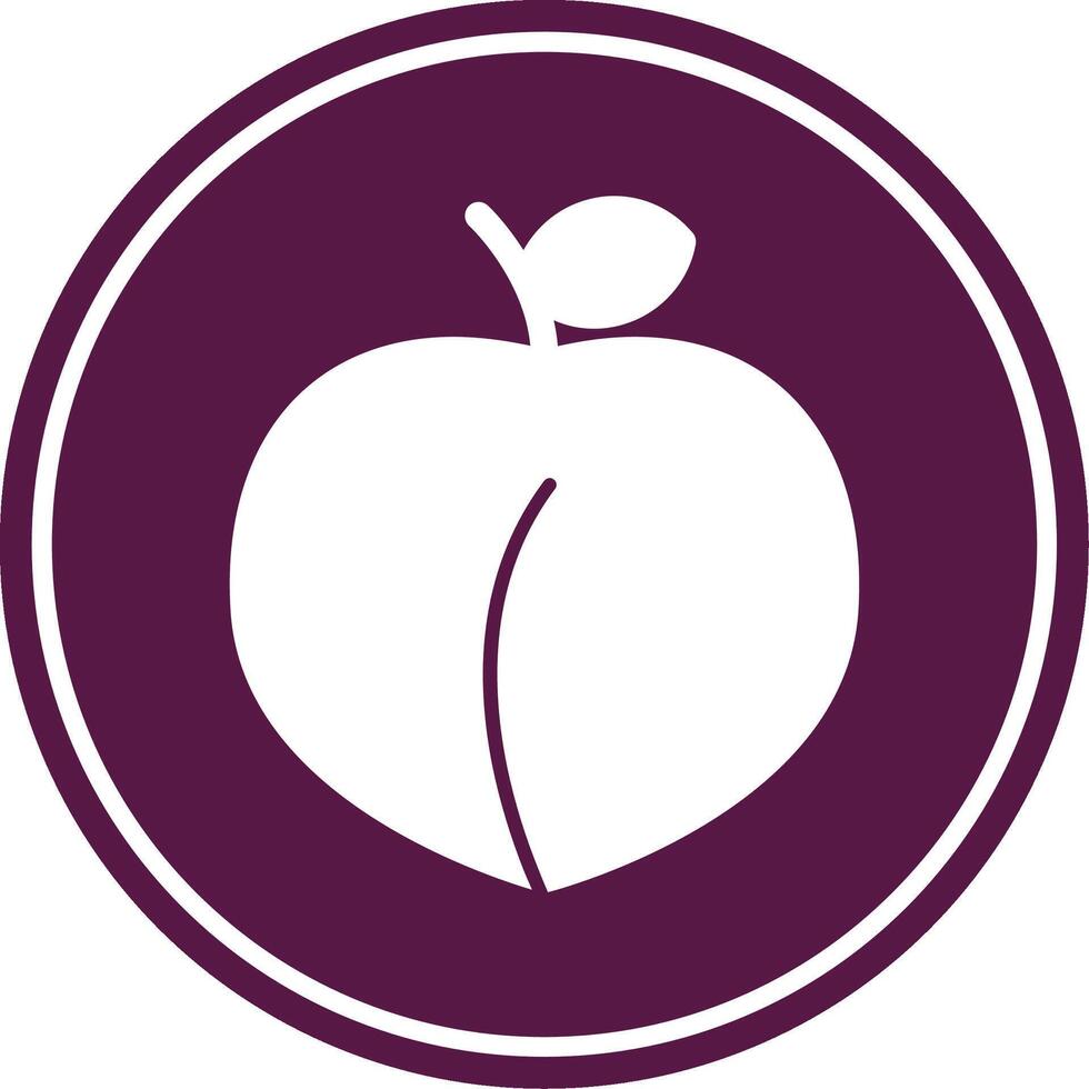 Peach Glyph Circle Icon vector
