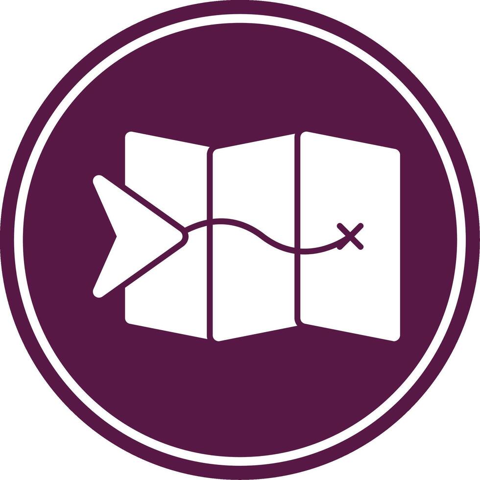 Navigate Glyph Circle Icon vector