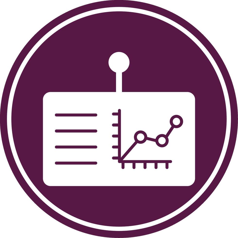 Presentation Glyph Circle Icon vector