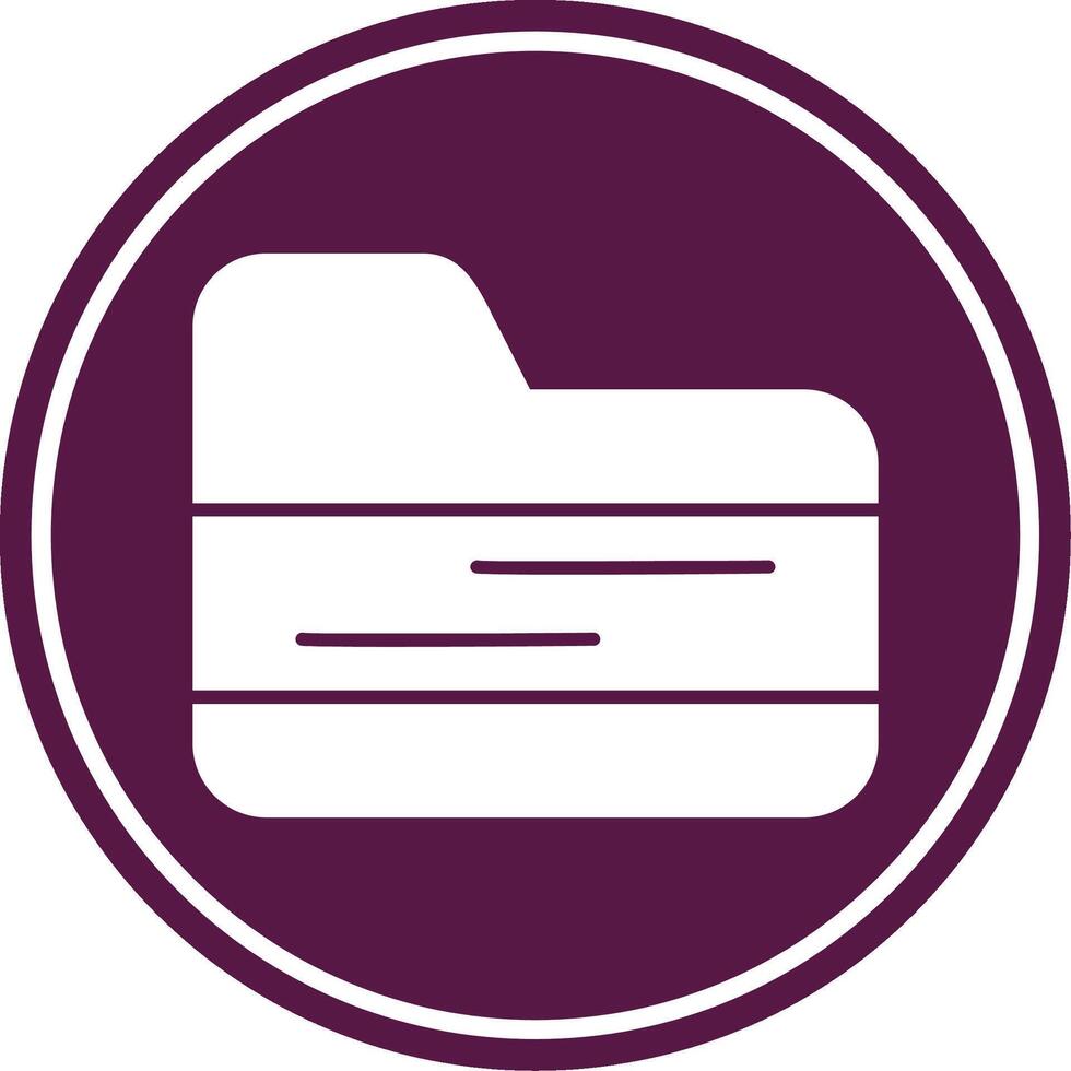 Folder Glyph Circle Icon vector