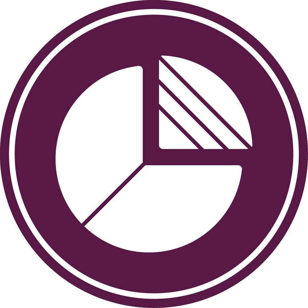 Graph Glyph Circle Icon vector
