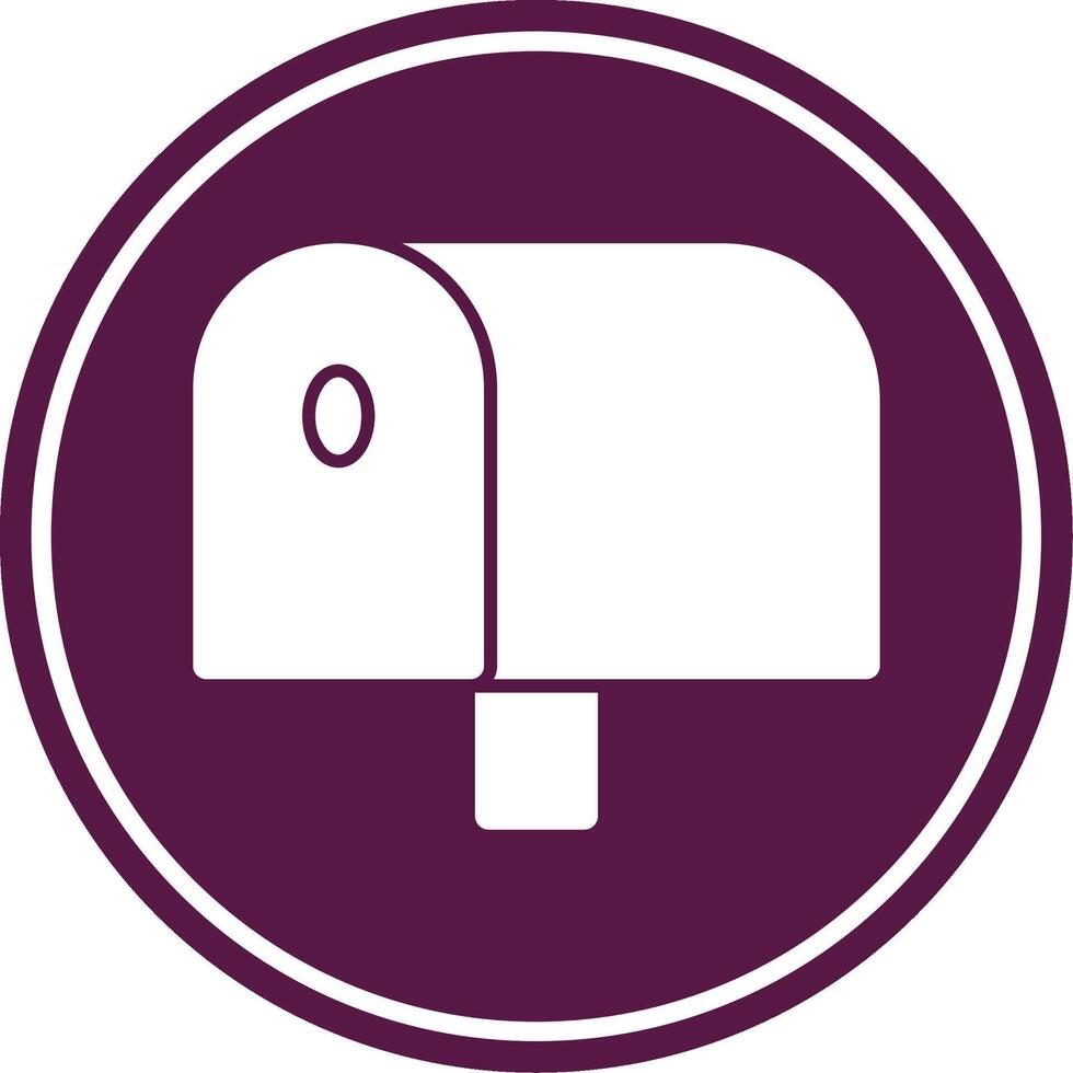 Mailbox Glyph Circle Icon vector