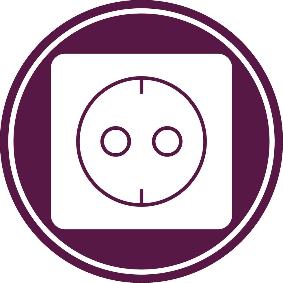 Socket Glyph Circle Icon vector