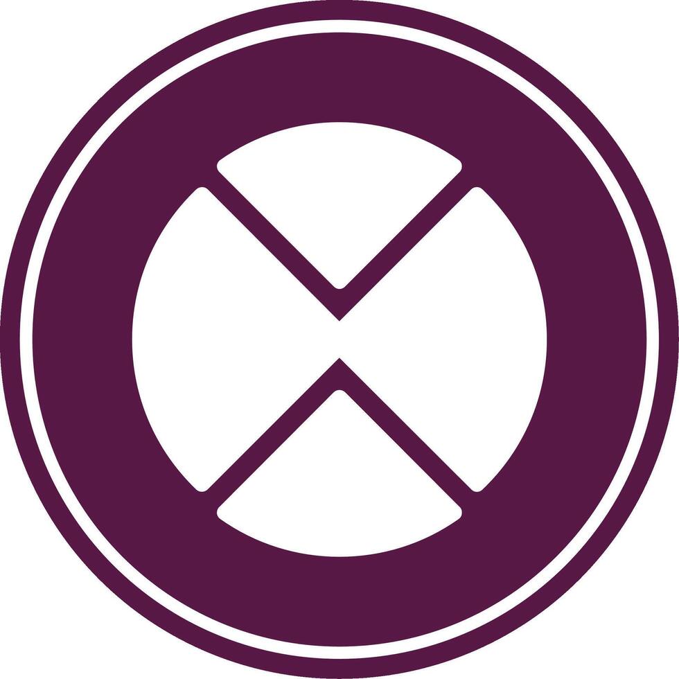 Pie Chart Glyph Circle Icon vector