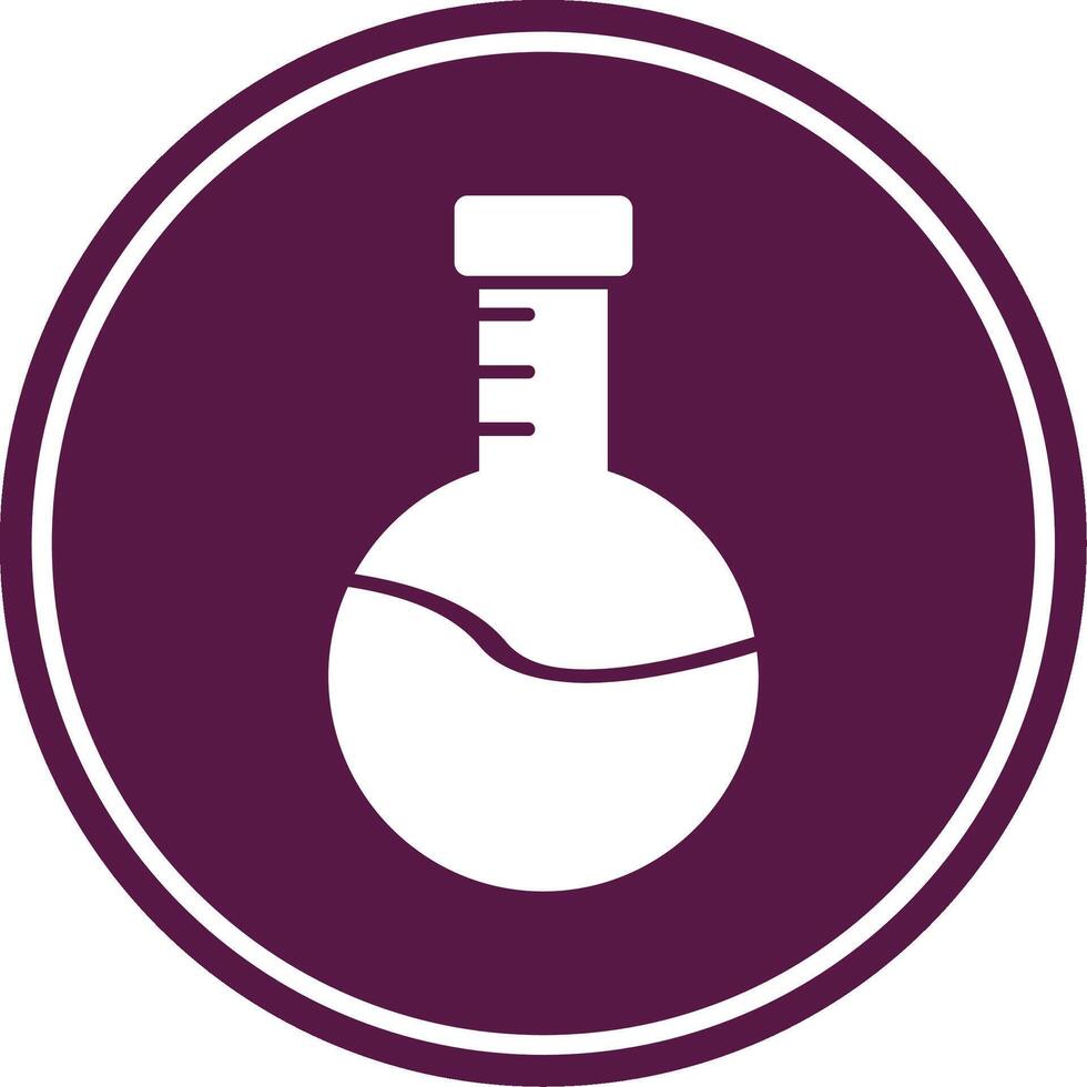 Flask Glyph Circle Icon vector