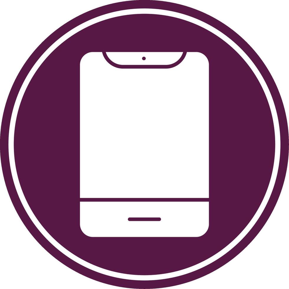 Smart Phone Glyph Circle Icon vector
