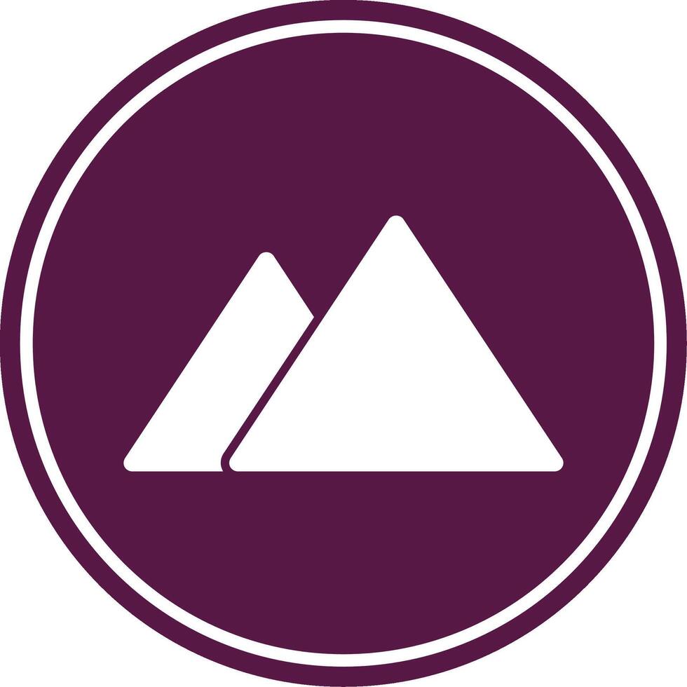 Terrain Glyph Circle Icon vector