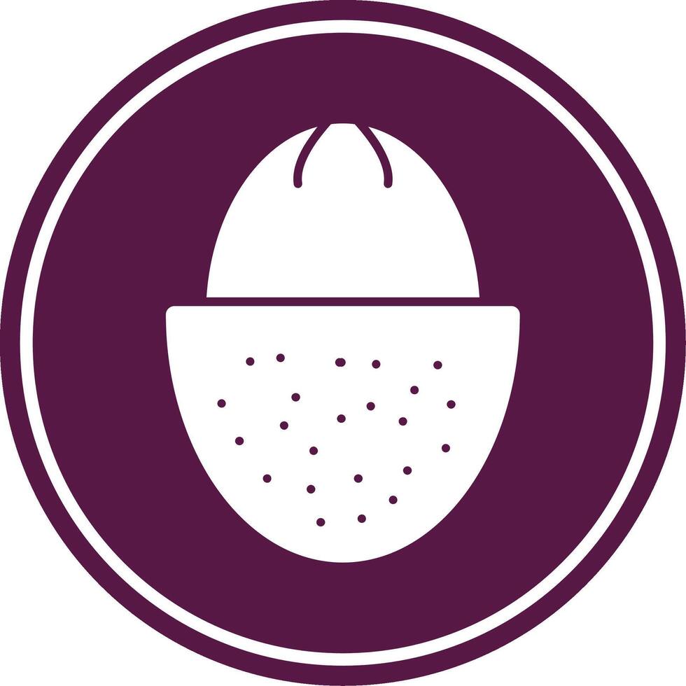 Lychee Glyph Circle Icon vector