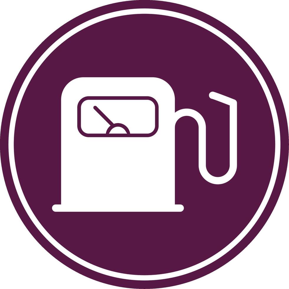 Gas Station Glyph Circle Icon vector