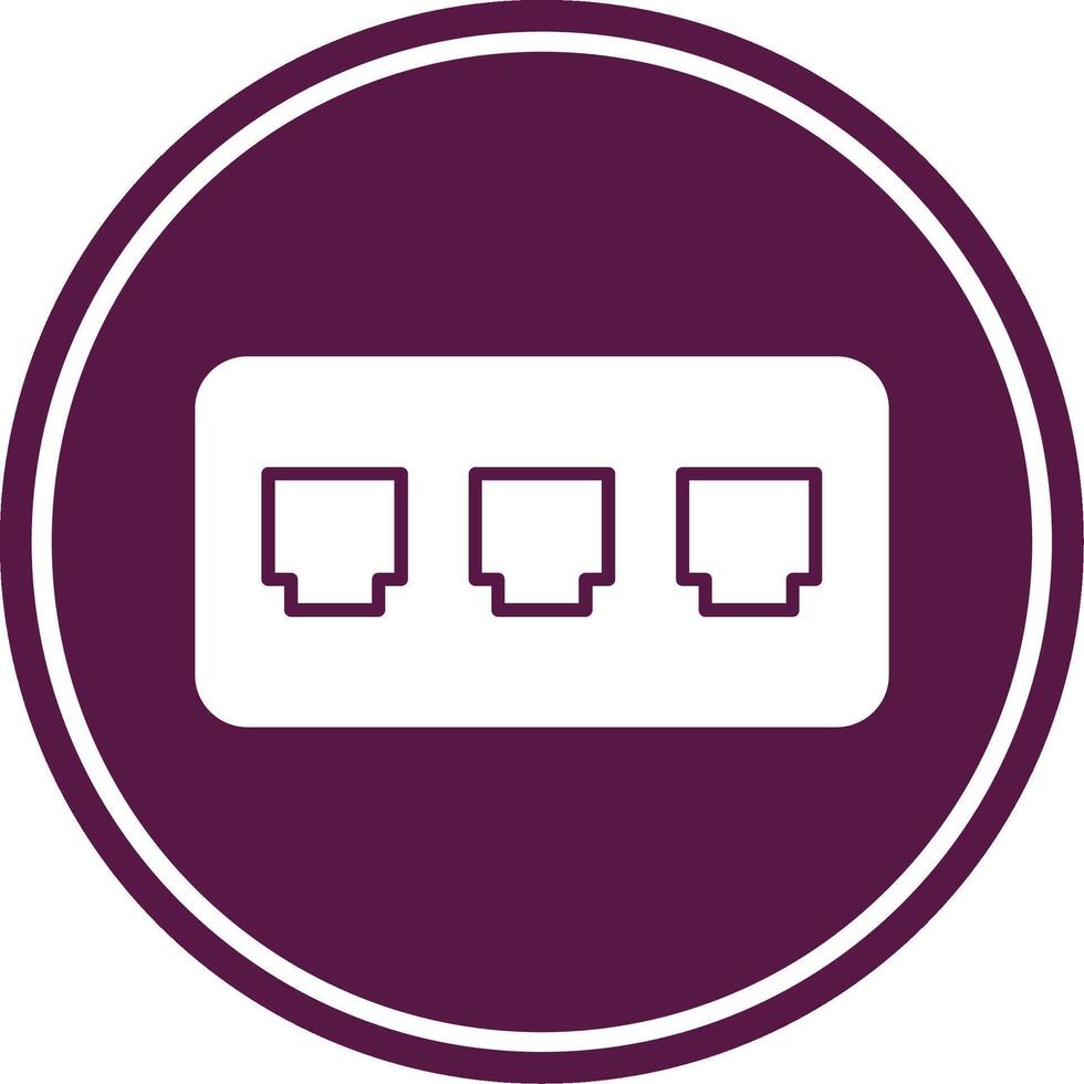 Fuse Box Glyph Circle Icon vector